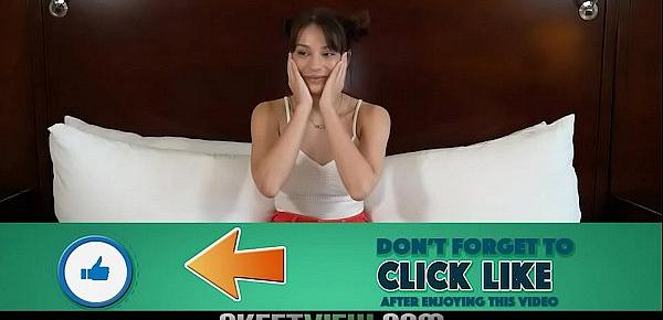  Naughty Nerdy Nympho Liv Wild gets her tight body dicked down and cum faced during Casting Interview on her first porn scene. Perfect ass teen takes it in POV.